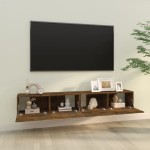vidaXL Comode TV, 2 buc., stejar fumuriu, 100x30x30 cm, lemn prelucrat