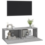 vidaXL Comode TV, 2 buc., gri sonoma, 100x30x30 cm, lemn prelucrat