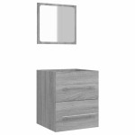 vidaXL Dulap de baie cu oglindă, gri sonoma, 41x38,5x48 cm vidaXL Dulap de baie cu oglindă, gri sonoma, 41x38,5x48 cm