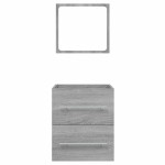 vidaXL Dulap de baie cu oglindă, gri sonoma, 41x38,5x48 cm vidaXL Dulap de baie cu oglindă, gri sonoma, 41x38,5x48 cm