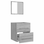 vidaXL Dulap de baie cu oglindă, gri sonoma, 41x38,5x48 cm vidaXL Dulap de baie cu oglindă, gri sonoma, 41x38,5x48 cm