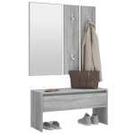 vidaXL Set de mobilier pentru hol, gri sonoma, lemn prelucrat vidaXL Set de mobilier pentru hol, gri sonoma, lemn prelucrat