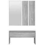 vidaXL Set de mobilier pentru hol, gri sonoma, lemn prelucrat vidaXL Set de mobilier pentru hol, gri sonoma, lemn prelucrat