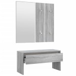 vidaXL Set de mobilier pentru hol, gri sonoma, lemn prelucrat vidaXL Set de mobilier pentru hol, gri sonoma, lemn prelucrat
