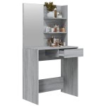 vidaXL Masă de toaletă cu oglindă, gri sonoma, 74,5x40x141 cm vidaXL Masă de toaletă cu oglindă, gri sonoma, 74,5x40x141 cm