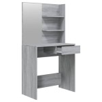 vidaXL Masă de toaletă cu oglindă, gri sonoma, 74,5x40x141 cm vidaXL Masă de toaletă cu oglindă, gri sonoma, 74,5x40x141 cm