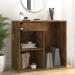 vidaXL Dulap de cosmetice, stejar fumuriu, 80x40x75 cm, lemn prelucrat