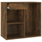 vidaXL Dulap de cosmetice, stejar fumuriu, 80x40x75 cm, lemn prelucrat