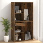 vidaXL Dulap de cosmetice, stejar fumuriu, 80x40x75 cm, lemn prelucrat