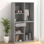 vidaXL Dulap de cosmetice, gri sonoma, 80x40x75 cm, lemn prelucrat vidaXL Dulap de cosmetice, gri sonoma, 80x40x75 cm, lemn prelucrat