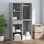 vidaXL Dulap de dressing, gri sonoma, 80x40x65 cm, lemn prelucrat