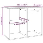 vidaXL Dulap de dressing, gri sonoma, 80x40x65 cm, lemn prelucrat
