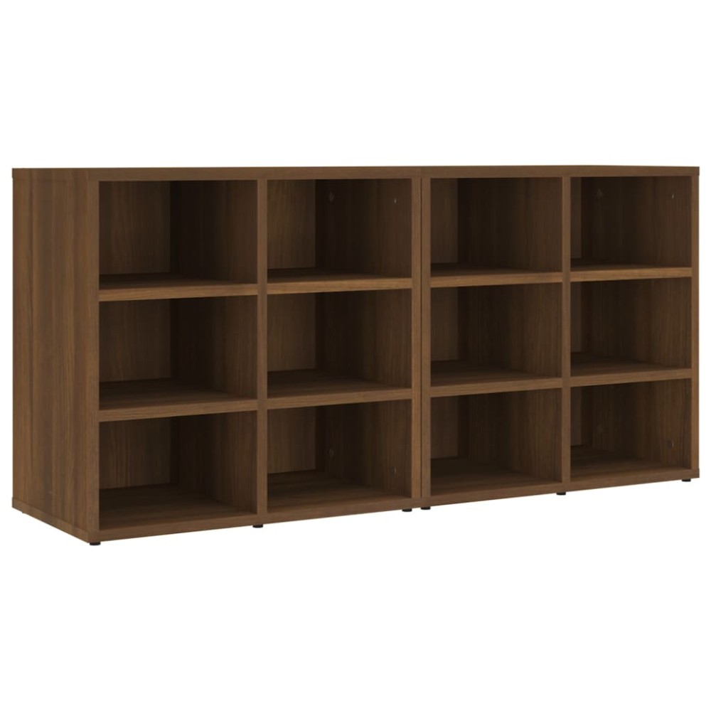 vidaXL Pantofare, 2 buc., stejar maro, 52,5x30x50 cm