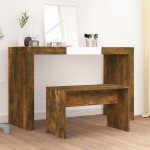 vidaXL Taburet de toaletă, stejar fumuriu, 70x35x45 cm, lemn prelucrat vidaXL Taburet de toaletă, stejar fumuriu, 70x35x45 cm, lemn prelucrat