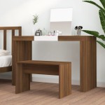 vidaXL Taburet de toaletă, stejar maro, 70x35x45 cm, lemn prelucrat vidaXL Taburet de toaletă, stejar maro, 70x35x45 cm, lemn prelucrat