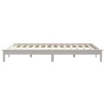 vidaXL Cadru de pat King Size, alb, 150x200 cm, lemn masiv de pin vidaXL Cadru de pat King Size, alb, 150x200 cm, lemn masiv de pin