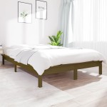 vidaXL Cadru de pat King Size maro miere 150x200 cm lemn masiv de pin vidaXL Cadru de pat King Size maro miere 150x200 cm lemn masiv de pin