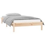 vidaXL Cadru de pat cu LED, 90x200 cm, lemn masiv vidaXL Cadru de pat cu LED, 90x200 cm, lemn masiv