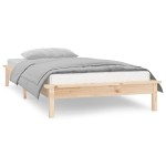 vidaXL Cadru de pat cu LED, 100x200 cm, lemn masiv