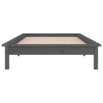 vidaXL Cadru de pat cu LED, gri, 100x200 cm, lemn masiv vidaXL Cadru de pat cu LED, gri, 100x200 cm, lemn masiv