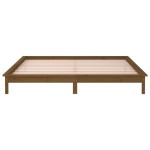 vidaXL Cadru de pat cu LED, maro miere, 120x200 cm, lemn masiv vidaXL Cadru de pat cu LED, maro miere, 120x200 cm, lemn masiv