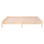 vidaXL Cadru de pat cu LED, 140x200 cm, lemn masiv vidaXL Cadru de pat cu LED, 140x200 cm, lemn masiv
