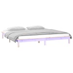 vidaXL Cadru de pat cu LED, 160x200 cm, lemn masiv vidaXL Cadru de pat cu LED, 160x200 cm, lemn masiv