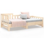 vidaXL Pat de zi extensibil, 2x(80x200) cm, lemn masiv de pin