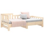 vidaXL Pat de zi extensibil, 2x(80x200) cm, lemn masiv de pin