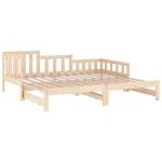 vidaXL Pat de zi extensibil, 2x(90x190) cm, lemn masiv de pin