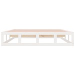 vidaXL Cadru de pat King Size, alb, 150x200 cm, lemn masiv vidaXL Cadru de pat King Size, alb, 150x200 cm, lemn masiv