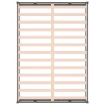 vidaXL Cadru de pat dublu, gri, 135x190 cm, lemn masiv