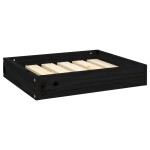 vidaXL Pat pentru câini, negru, 51,5x44x9 cm, lemn masiv de pin vidaXL Pat pentru câini, negru, 51,5x44x9 cm, lemn masiv de pin