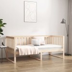 vidaXL Pat de zi fără saltea, 90x200 cm, lemn masiv pin