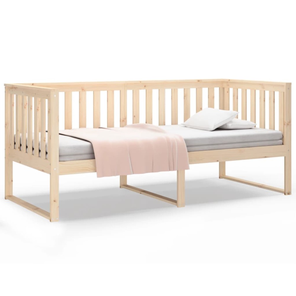 vidaXL Pat de zi fără saltea 100x200 cm din lemn masiv de pin