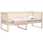 vidaXL Pat de zi fără saltea 100x200 cm din lemn masiv de pin