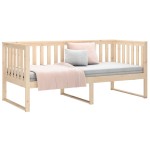 vidaXL Pat de zi fără saltea 100x200 cm din lemn masiv de pin