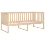 vidaXL Pat de zi fără saltea 100x200 cm din lemn masiv de pin