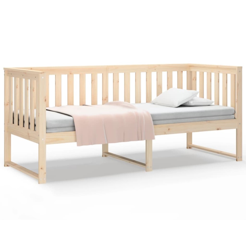 vidaXL Pat de zi fără saltea 75x190 cm din lemn masiv de pin