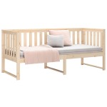 vidaXL Pat de zi fără saltea 75x190 cm din lemn masiv de pin