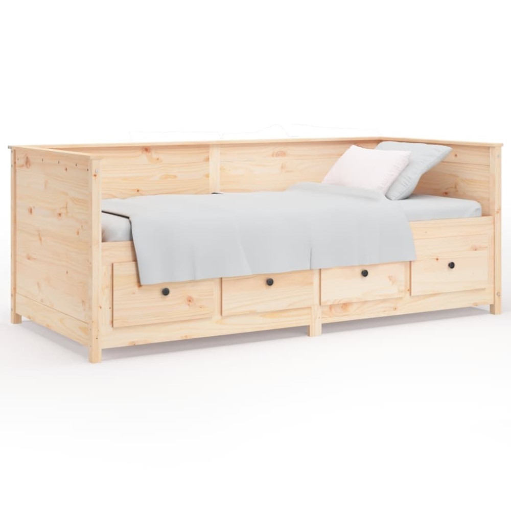 vidaXL Pat de zi fără saltea 75x190 cm din lemn masiv de pin