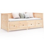 vidaXL Pat de zi fără saltea 75x190 cm din lemn masiv de pin