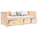 vidaXL Pat de zi fără saltea 75x190 cm din lemn masiv de pin