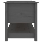 vidaXL Măsuță de cafea, gri, 102x49x55 cm, lemn masiv de pin