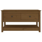 vidaXL Măsuță de cafea, maro miere, 102x49x55 cm, lemn masiv de pin vidaXL Măsuță de cafea, maro miere, 102x49x55 cm, lemn masiv de pin