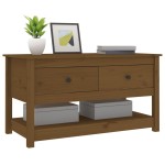 vidaXL Măsuță de cafea, maro miere, 102x49x55 cm, lemn masiv de pin vidaXL Măsuță de cafea, maro miere, 102x49x55 cm, lemn masiv de pin