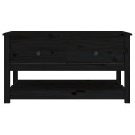 vidaXL Măsuță de cafea, negru, 102x49x55 cm, lemn masiv de pin