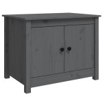 vidaXL Măsuță de cafea, gri, 71x49x55 cm, lemn masiv de pin vidaXL Măsuță de cafea, gri, 71x49x55 cm, lemn masiv de pin