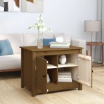 vidaXL Măsuță de cafea, maro miere, 71x49x55 cm, lemn masiv de pin vidaXL Măsuță de cafea, maro miere, 71x49x55 cm, lemn masiv de pin