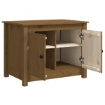 vidaXL Măsuță de cafea, maro miere, 71x49x55 cm, lemn masiv de pin vidaXL Măsuță de cafea, maro miere, 71x49x55 cm, lemn masiv de pin